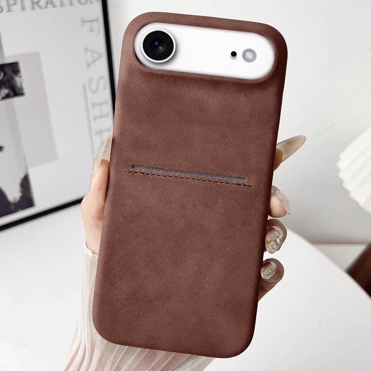 Skin Feel Sheepskin Card Slot Phone Case, For iPhone 18 Pro / 17 Pro, For iPhone 18 Pro Max / 17 Pro Max, For iPhone 17, For iPhone Air