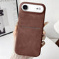 Skin Feel Sheepskin Card Slot Phone Case, For iPhone 18 Pro / 17 Pro, For iPhone 18 Pro Max / 17 Pro Max, For iPhone 17, For iPhone Air