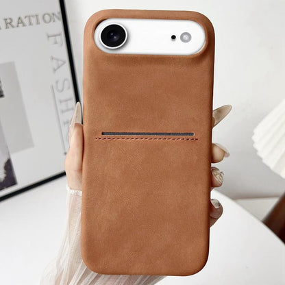 Skin Feel Sheepskin Card Slot Phone Case, For iPhone 18 Pro / 17 Pro, For iPhone 18 Pro Max / 17 Pro Max, For iPhone 17, For iPhone Air