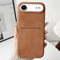 Skin Feel Sheepskin Card Slot Phone Case, For iPhone 18 Pro / 17 Pro, For iPhone 18 Pro Max / 17 Pro Max, For iPhone 17, For iPhone Air