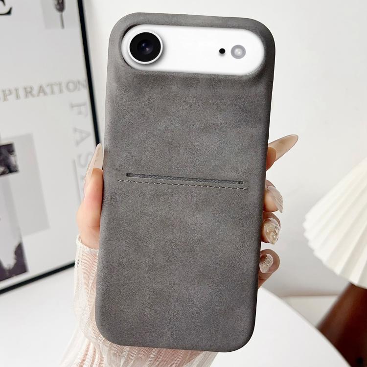 Skin Feel Sheepskin Card Slot Phone Case, For iPhone 18 Pro / 17 Pro, For iPhone 18 Pro Max / 17 Pro Max, For iPhone 17, For iPhone Air