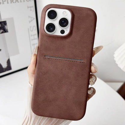 Skin Feel Sheepskin Card Slot Phone Case, For iPhone 16 Pro Max, For iPhone 16 Pro, For iPhone 16 Plus, For iPhone 16