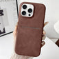 Skin Feel Sheepskin Card Slot Phone Case, For iPhone 16 Pro Max, For iPhone 16 Pro, For iPhone 16 Plus, For iPhone 16