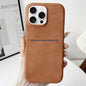 Skin Feel Sheepskin Card Slot Phone Case, For iPhone 16 Pro Max, For iPhone 16 Pro, For iPhone 16 Plus, For iPhone 16