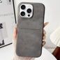Skin Feel Sheepskin Card Slot Phone Case, For iPhone 16 Pro Max, For iPhone 16 Pro, For iPhone 16 Plus, For iPhone 16