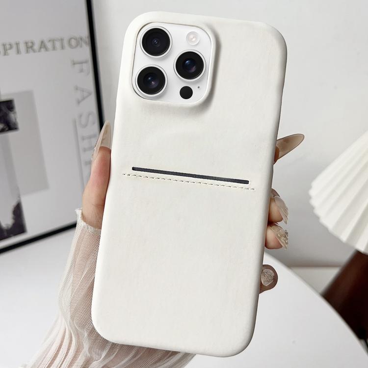 Skin Feel Sheepskin Card Slot Phone Case, For iPhone 16 Pro Max, For iPhone 16 Pro, For iPhone 16 Plus, For iPhone 16