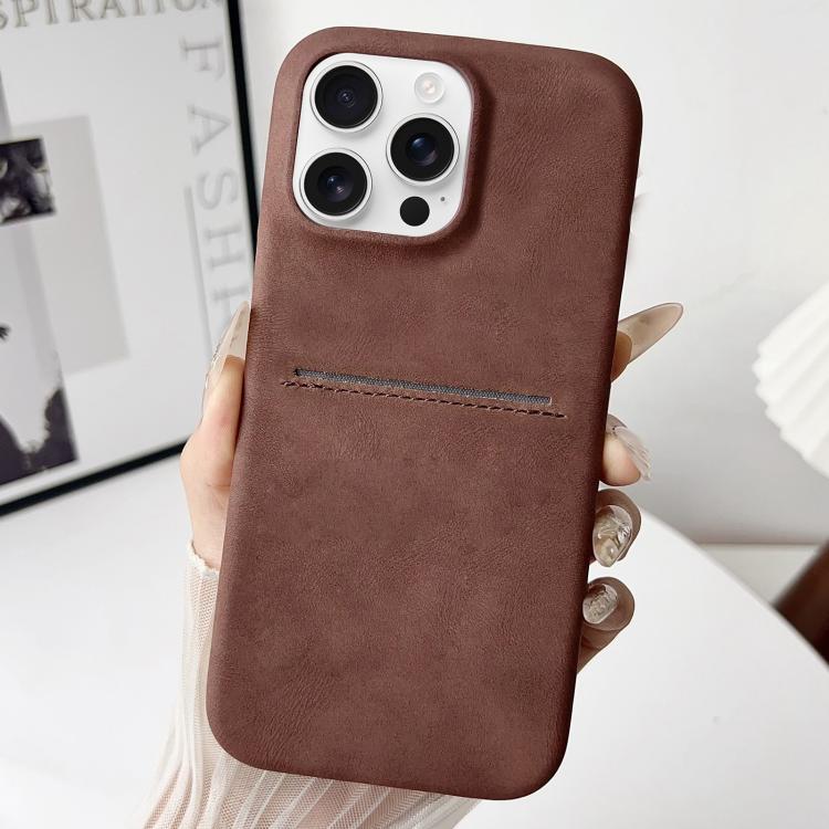Skin Feel Sheepskin Card Slot Phone Case, For iPhone 16 Pro Max, For iPhone 16 Pro, For iPhone 16 Plus, For iPhone 16