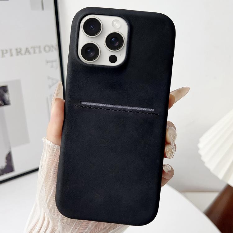 Skin Feel Sheepskin Card Slot Phone Case, For iPhone 15 Pro Max, For iPhone 15 Pro, For iPhone 15 Plus, For iPhone 15
