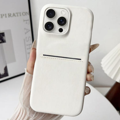 Skin Feel Sheepskin Card Slot Phone Case, For iPhone 15 Pro Max, For iPhone 15 Pro, For iPhone 15 Plus, For iPhone 15