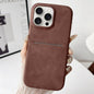 Skin Feel Sheepskin Card Slot Phone Case, For iPhone 15 Pro Max, For iPhone 15 Pro, For iPhone 15 Plus, For iPhone 15