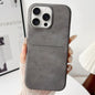 Skin Feel Sheepskin Card Slot Phone Case, For iPhone 15 Pro Max, For iPhone 15 Pro, For iPhone 15 Plus, For iPhone 15