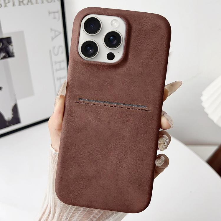 Skin Feel Sheepskin Card Slot Phone Case, For iPhone 15 Pro Max, For iPhone 15 Pro, For iPhone 15 Plus, For iPhone 15