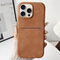 Skin Feel Sheepskin Card Slot Phone Case, For iPhone 15 Pro Max, For iPhone 15 Pro, For iPhone 15 Plus, For iPhone 15
