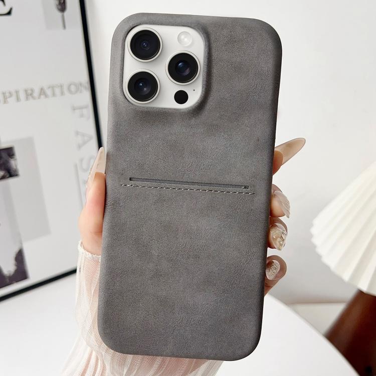 Skin Feel Sheepskin Card Slot Phone Case, For iPhone 15 Pro Max, For iPhone 15 Pro, For iPhone 15 Plus, For iPhone 15