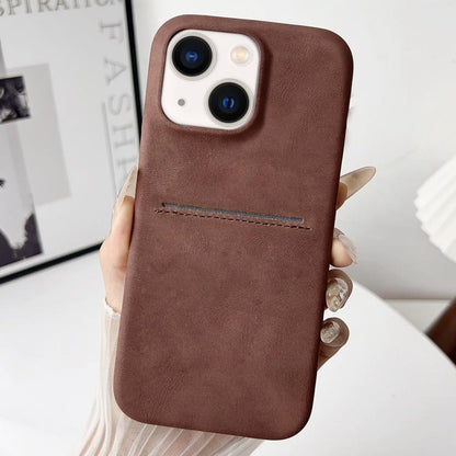 Skin Feel Sheepskin Card Slot Phone Case, For iPhone 15 Pro Max, For iPhone 15 Pro, For iPhone 15 Plus, For iPhone 15