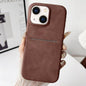 Skin Feel Sheepskin Card Slot Phone Case, For iPhone 14, For iPhone 14 Pro, For iPhone 14 Pro Max, For iPhone 13 Pro Max