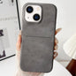 Skin Feel Sheepskin Card Slot Phone Case, For iPhone 14, For iPhone 14 Pro, For iPhone 14 Pro Max, For iPhone 13 Pro Max