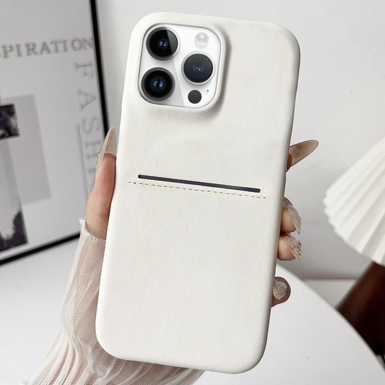 Skin Feel Sheepskin Card Slot Phone Case, For iPhone 14, For iPhone 14 Pro, For iPhone 14 Pro Max, For iPhone 13 Pro Max