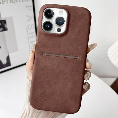 Skin Feel Sheepskin Card Slot Phone Case, For iPhone 13 Pro, For iPhone 13, For iPhone 12 / 12 Pro, For iPhone 12 Pro Max