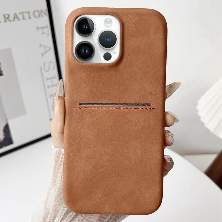 Skin Feel Sheepskin Card Slot Phone Case, For iPhone 13 Pro, For iPhone 13, For iPhone 12 / 12 Pro, For iPhone 12 Pro Max