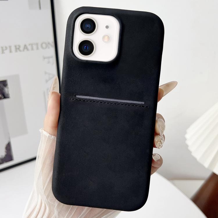Skin Feel Sheepskin Card Slot Phone Case, For iPhone 13 Pro, For iPhone 13, For iPhone 12 / 12 Pro, For iPhone 12 Pro Max