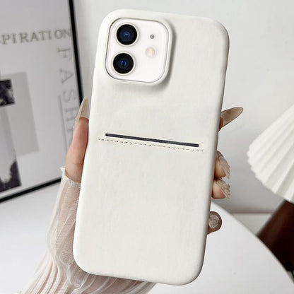 Skin Feel Sheepskin Card Slot Phone Case, For iPhone 13 Pro, For iPhone 13, For iPhone 12 / 12 Pro, For iPhone 12 Pro Max