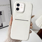 Skin Feel Sheepskin Card Slot Phone Case, For iPhone 13 Pro, For iPhone 13, For iPhone 12 / 12 Pro, For iPhone 12 Pro Max