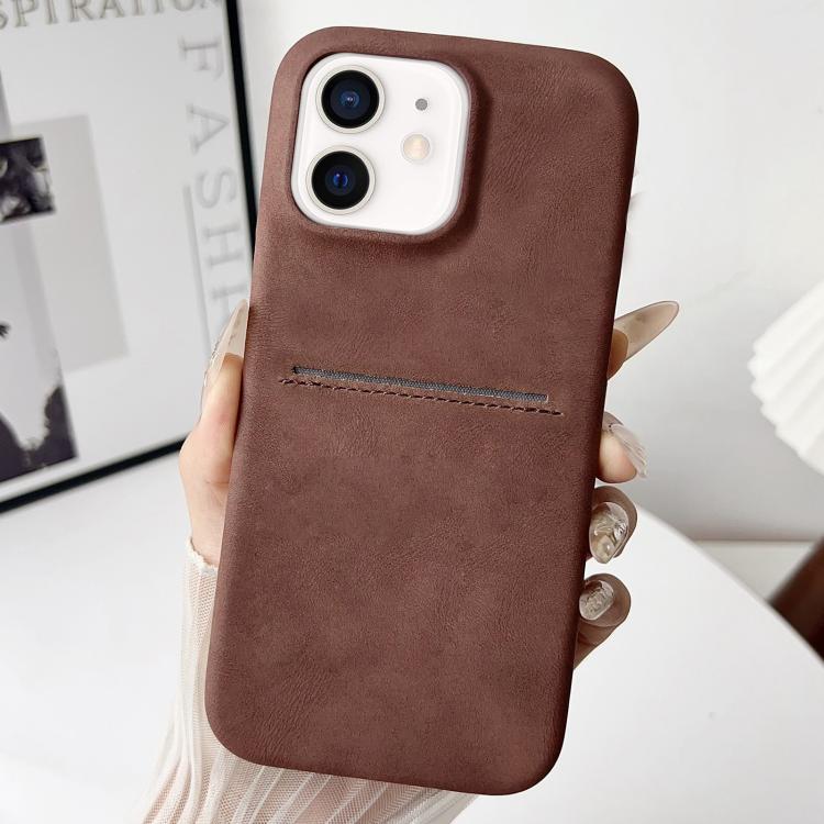 Skin Feel Sheepskin Card Slot Phone Case, For iPhone 13 Pro, For iPhone 13, For iPhone 12 / 12 Pro, For iPhone 12 Pro Max