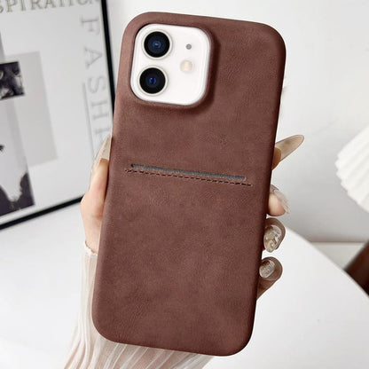 Skin Feel Sheepskin Card Slot Phone Case, For iPhone 13 Pro, For iPhone 13, For iPhone 12 / 12 Pro, For iPhone 12 Pro Max