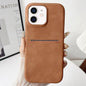 Skin Feel Sheepskin Card Slot Phone Case, For iPhone 13 Pro, For iPhone 13, For iPhone 12 / 12 Pro, For iPhone 12 Pro Max