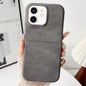 Skin Feel Sheepskin Card Slot Phone Case, For iPhone 13 Pro, For iPhone 13, For iPhone 12 / 12 Pro, For iPhone 12 Pro Max