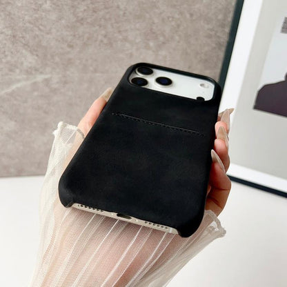 Skin Feel Sheepskin Card Slot Phone Case, For iPhone 18 Pro / 17 Pro, For iPhone 18 Pro Max / 17 Pro Max, For iPhone 17, For iPhone Air