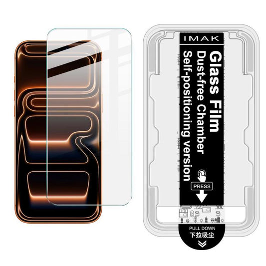 imak Dust-free Chamber Locator H Series Tempered Glass Film, For iPhone 17 Pro Max, For iPhone 17 Pro, For iPhone 17, For iPhone Air, For iPhone 16 Pro Max, For iPhone 16 Pro, For iPhone 16 Plus, For iPhone 16, For iPhone 15 Pro Max, For iPhone 15 Pro ...