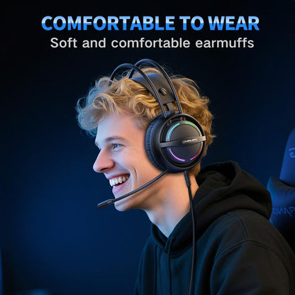 ONIKUMA X88 Head-mounted RGB Light E-Sports Gaming Headset, Cable Length: 2.2m