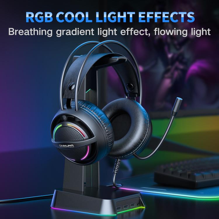 ONIKUMA X88 Head-mounted RGB Light E-Sports Gaming Headset, Cable Length: 2.2m