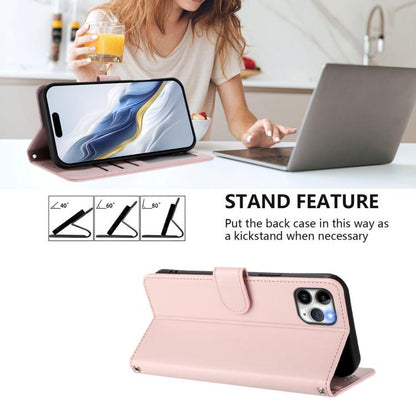 Embossed Heart Cat Leather Phone Case with Hand Strap, For iPhone 11 Pro, For iPhone X / XS