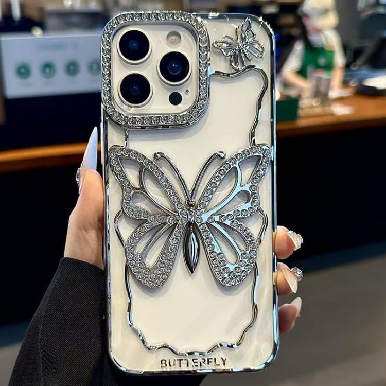 Hollow Butterfly Electroplating TPU Phone Case, For iPhone 18 Pro, For iPhone 18 Pro Max, For iPhone 17 Pro Max, For iPhone 17 Pro, For iPhone 17, For iPhone 16 Pro Max