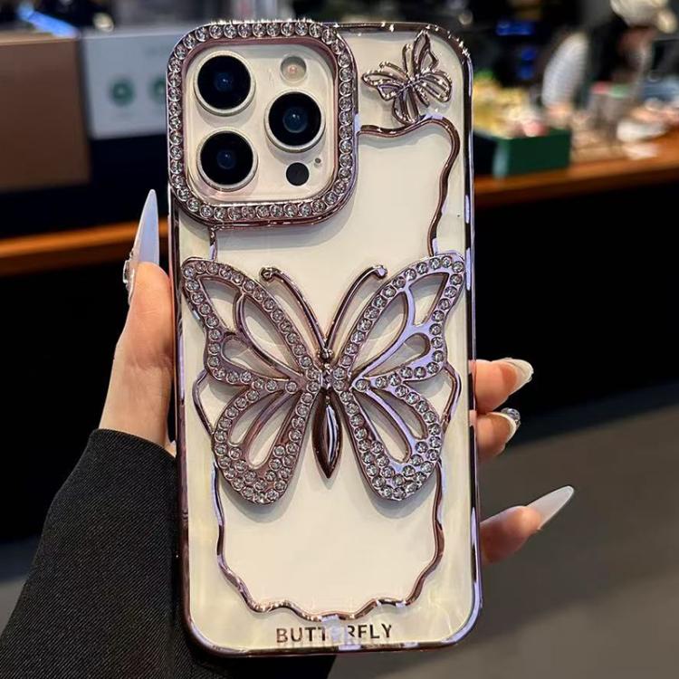 Hollow Butterfly Electroplating TPU Phone Case, For iPhone 18 Pro, For iPhone 18 Pro Max, For iPhone 17 Pro Max, For iPhone 17 Pro, For iPhone 17, For iPhone 16 Pro Max