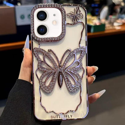 Hollow Butterfly Electroplating TPU Phone Case, For iPhone 12, For iPhone 12 Pro Max, For iPhone 12 Pro, For iPhone 11 Pro Max, For iPhone 11