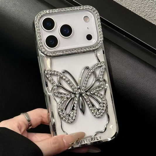 Hollow Butterfly Electroplating TPU Phone Case, For iPhone 17 Pro Max, For iPhone 17 Pro, For iPhone 17, For iPhone 16 Pro Max, For iPhone 16 Pro, For iPhone 16 Plus