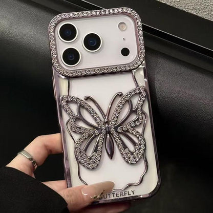 Hollow Butterfly Electroplating TPU Phone Case, For iPhone 17 Pro Max, For iPhone 17 Pro, For iPhone 17, For iPhone 16 Pro Max, For iPhone 16 Pro, For iPhone 16 Plus