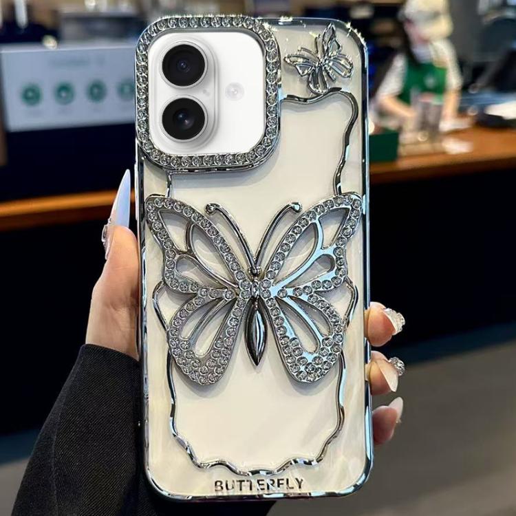 Hollow Butterfly Electroplating TPU Phone Case, For iPhone 18 Pro, For iPhone 18 Pro Max, For iPhone 17 Pro Max, For iPhone 17 Pro, For iPhone 17, For iPhone 16 Pro Max