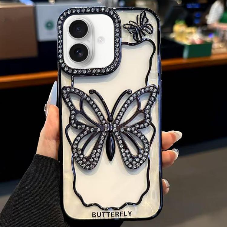 Hollow Butterfly Electroplating TPU Phone Case, For iPhone 18 Pro, For iPhone 18 Pro Max, For iPhone 17 Pro Max, For iPhone 17 Pro, For iPhone 17, For iPhone 16 Pro Max