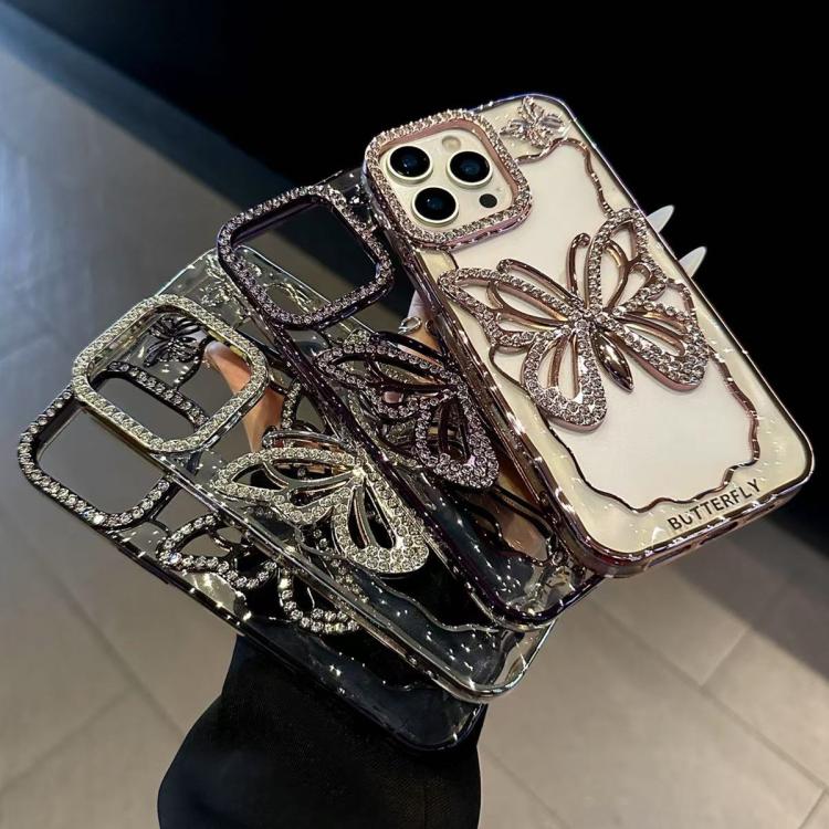 Hollow Butterfly Electroplating TPU Phone Case, For iPhone 13 Pro, For iPhone 13, For iPhone 11 Pro Max