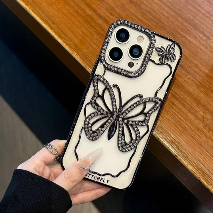 Hollow Butterfly Electroplating TPU Phone Case, For iPhone 16 Pro, For iPhone 16 Plus, For iPhone 16, For iPhone 15 Pro Max, For iPhone 15 Pro, For iPhone 15 Plus