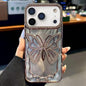 Butterfly Electroplating TPU Phone Case with Epoxy Cardboard, For iPhone 17 Pro Max, For iPhone 17 Pro, For iPhone 17, For iPhone 16 Pro Max, For iPhone 16 Pro, For iPhone 16 Plus