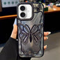 Butterfly Electroplating TPU Phone Case with Epoxy Cardboard, For iPhone 17 Pro Max, For iPhone 17 Pro, For iPhone 17, For iPhone 16 Pro Max, For iPhone 16 Pro, For iPhone 16 Plus