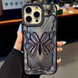 Butterfly Electroplating TPU Phone Case with Epoxy Cardboard, For iPhone 15 Plus, For iPhone 15, For iPhone 14 Plus, For iPhone 14, For iPhone 14 Pro, For iPhone 14 Pro Max