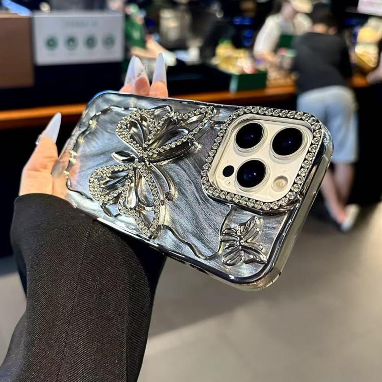 Butterfly Electroplating TPU Phone Case with Epoxy Cardboard, For iPhone 16, For iPhone 15 Pro Max, For iPhone 15 Pro, For iPhone 15 Plus, For iPhone 15, For iPhone 14 Plus