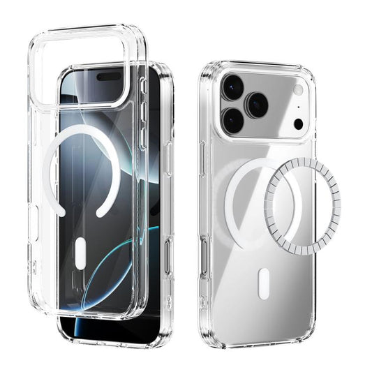 ABEEL MagSafe Magnetic Color Ring Anti-scratch Transparent Phone Case, For iPhone 17 Pro Max, For iPhone 17 Pro, For iPhone 17, For iPhone 17 Air